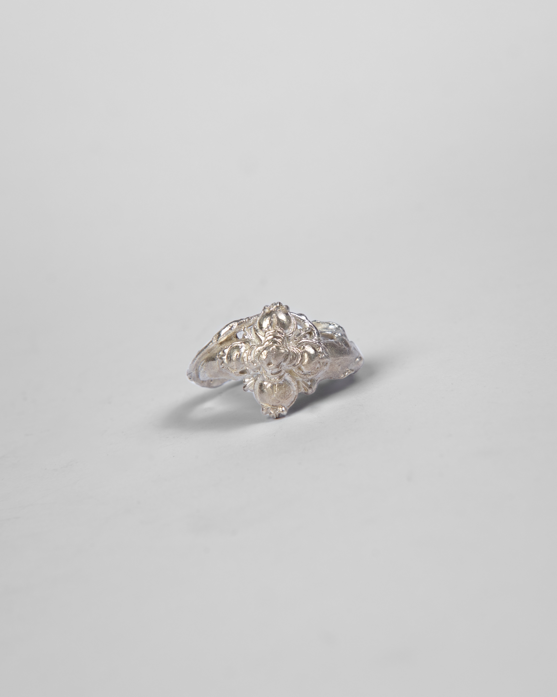 Silver Padma Earcuff